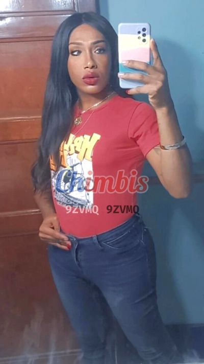 La negra trans Dominicana, transexual en Providencia (Santiago)
